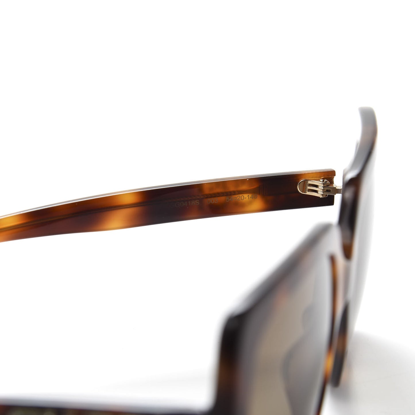 Acetate Square Frame Crystal Sunglasses GG 0418S Tortoiseshell
