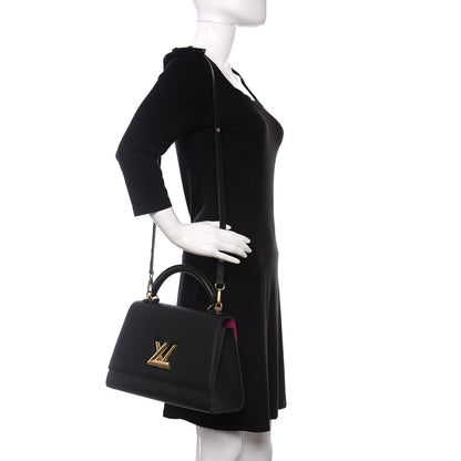 Louis Vuitton Taurillon Twist One Handle MM Black 2 of 14
