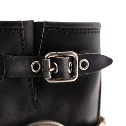 Miu Miu Calfskin Harness Enigneer Boots 40 Black 10 of 10