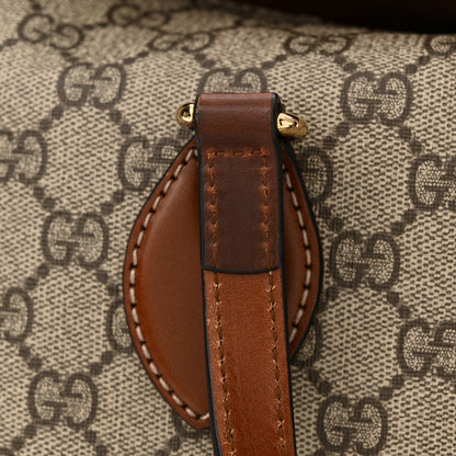 Gucci GG Supreme Monogram Linea A Foldover Tote Brown 16 of 16