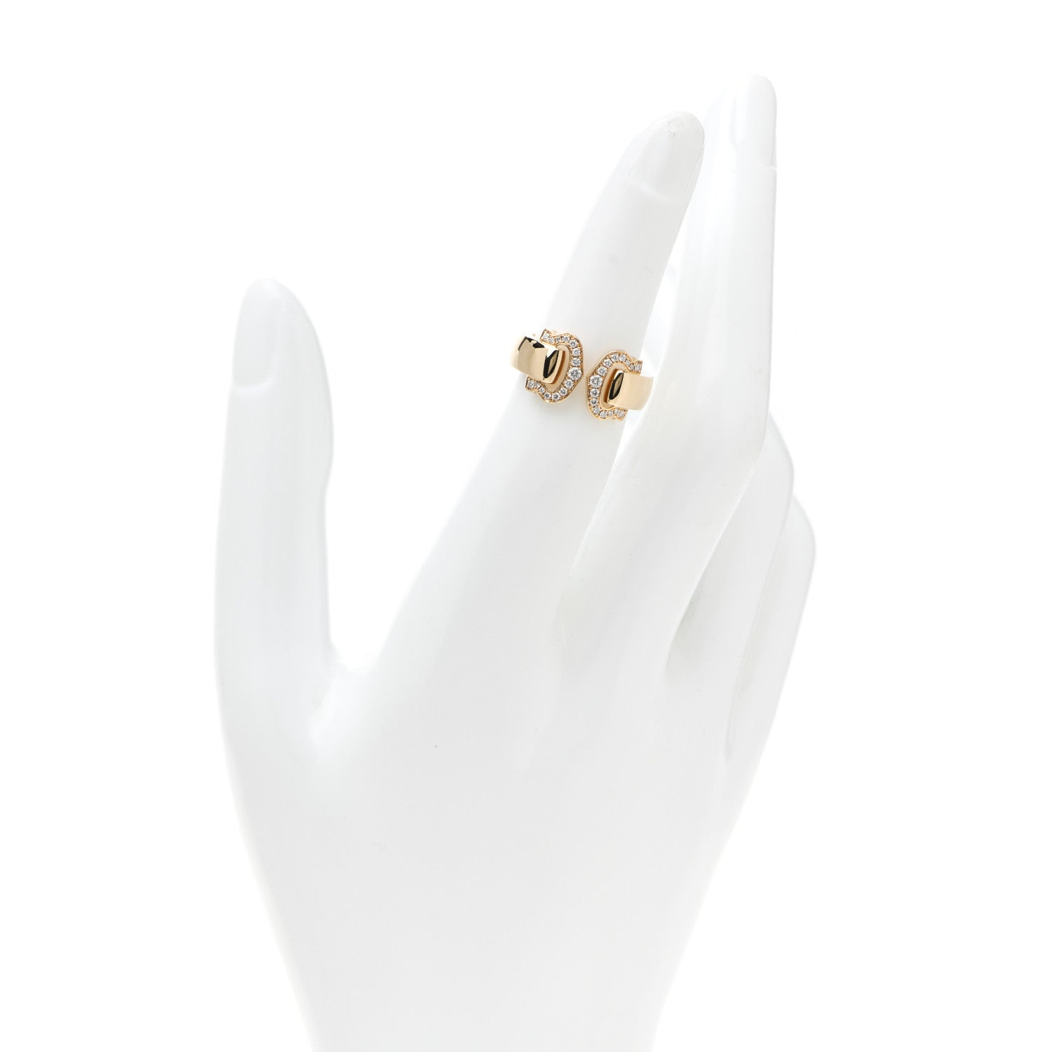 Cartier 18K Yellow Gold Diamond C De Cartier Ring 49 4.75 2 of 7