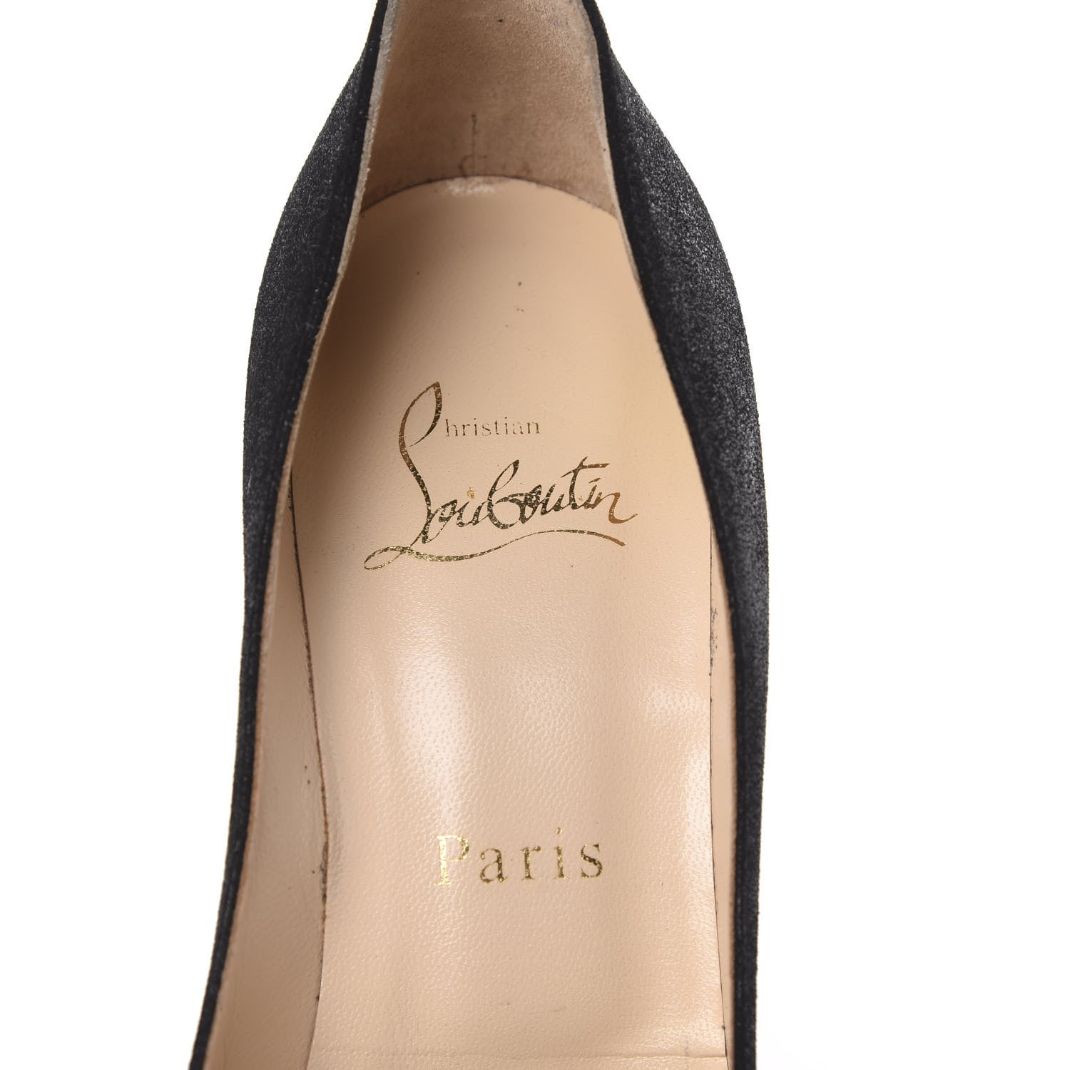 Christian Louboutin Glitter Resille Pigalle Follies 100 Pumps 37 Black 7 of 8