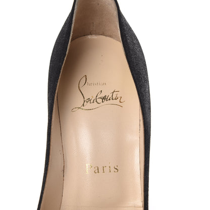 Christian Louboutin Glitter Resille Pigalle Follies 100 Pumps 37 Black 7 of 8