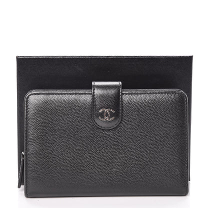 Chanel Caviar Sevruga Large Zip Pocket Wallet Black 14 of 14