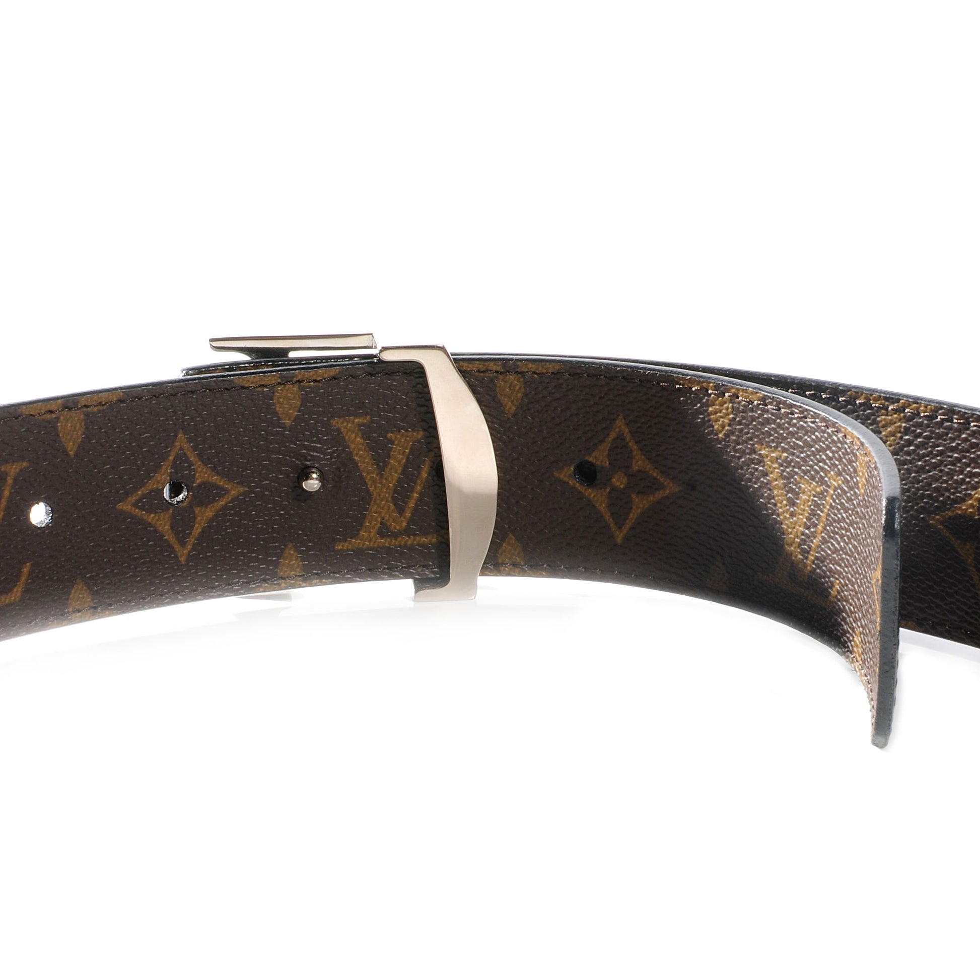Louis Vuitton Macassar Monogram LV Initiales Reversible Belt95 38 3 of 6