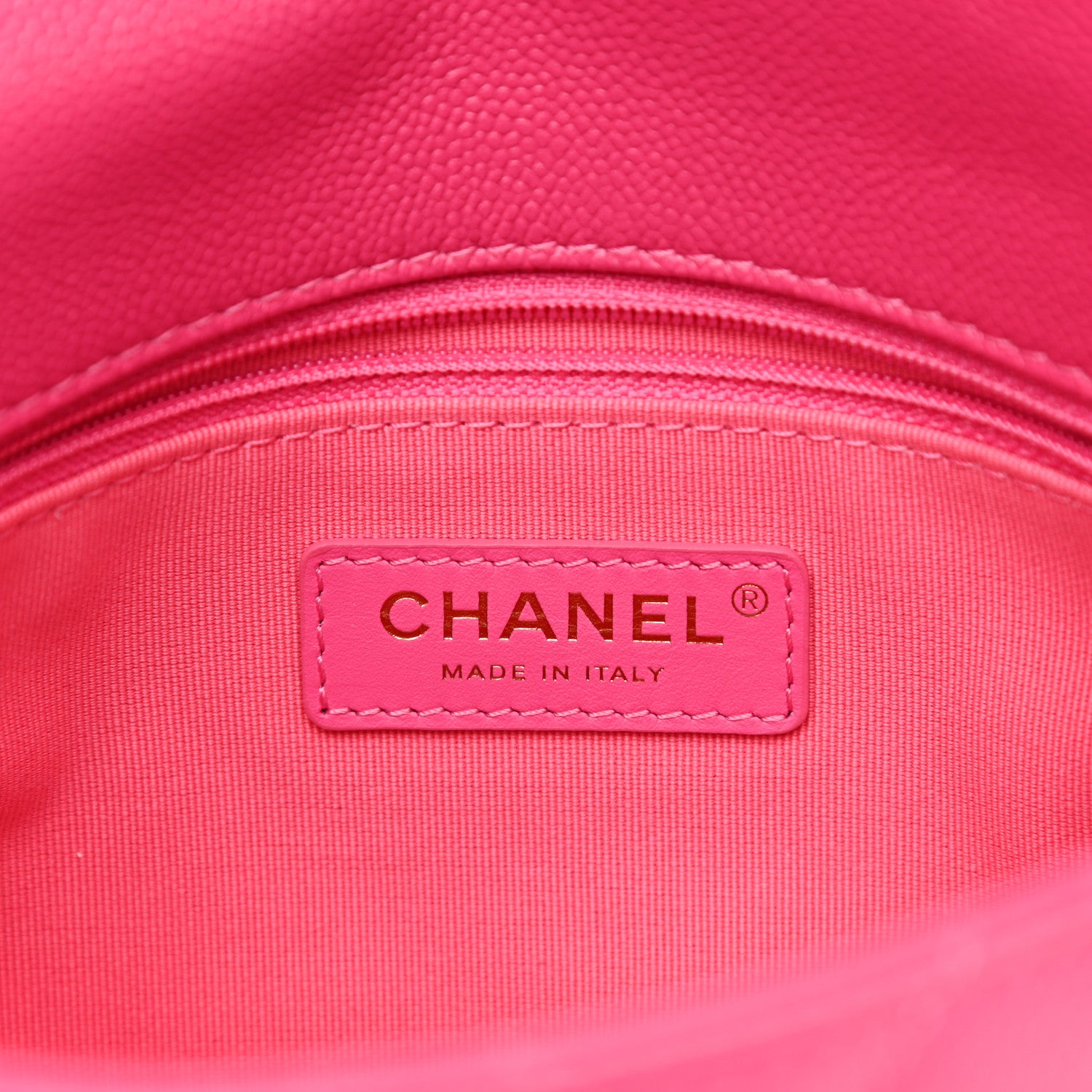 Chanel Shiny Caviar Quilted Small Chain Melody Flap Dark Pink 6 of 11