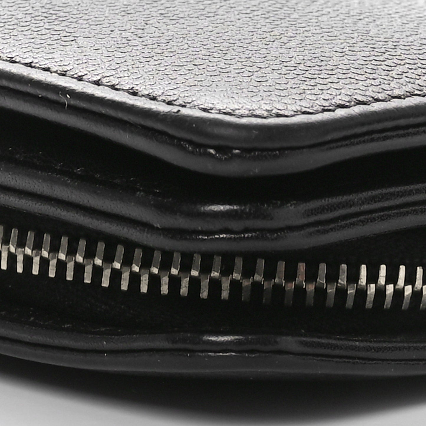 Caviar Sevruga Large Zip Pocket Wallet Black