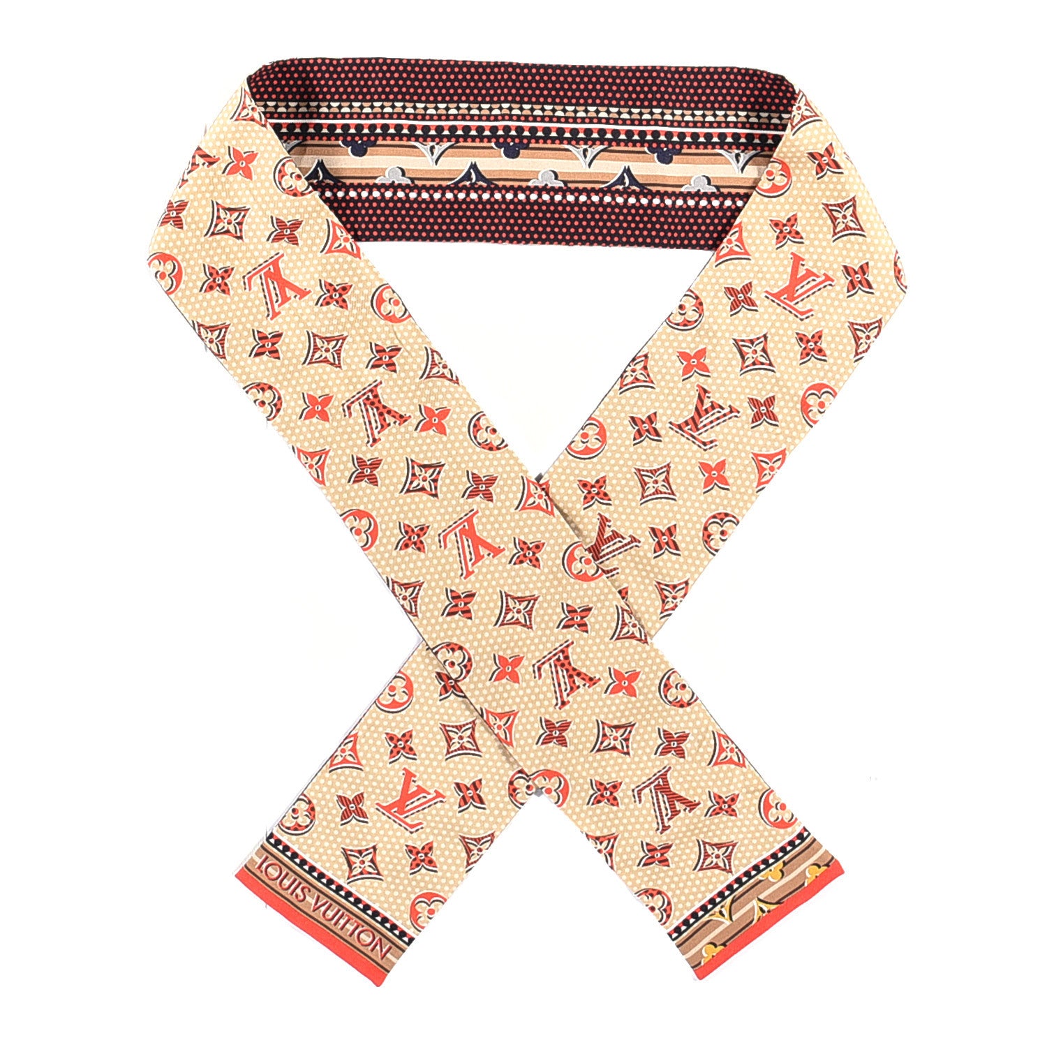 Louis Vuitton Silk Monogram Mondots Bandeau 1 of 3