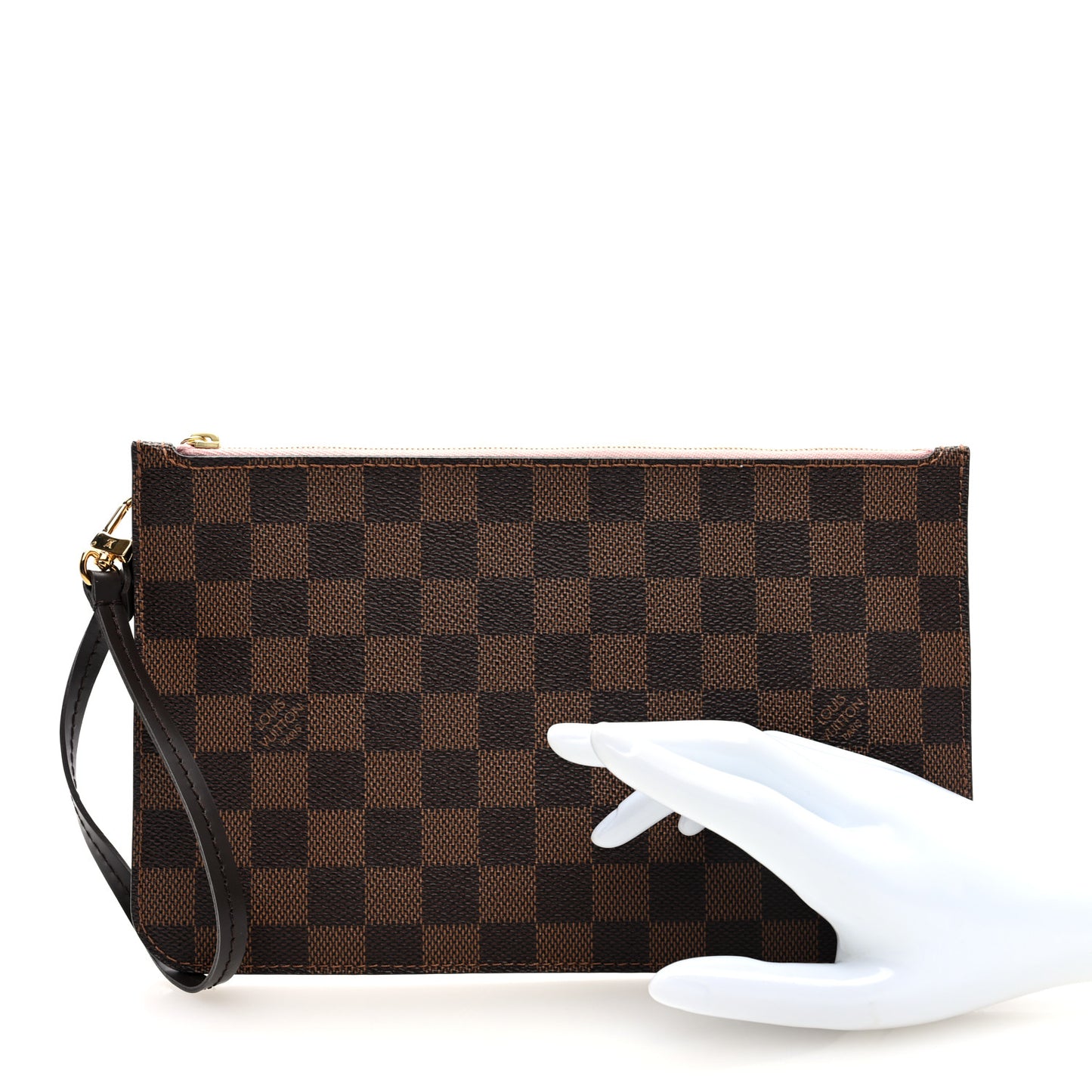 Damier Ebene Neverfull MM GM Pochette Rose Ballerine
