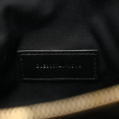Saint Laurent Grained Lambskin Quilted Mini Becky Double Zip Bag Black 10 of 14