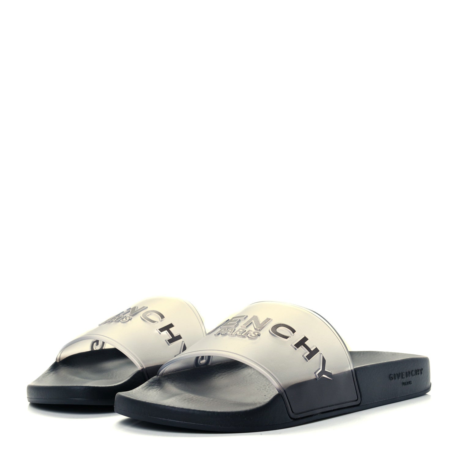 Givenchy Rubber Logo Pool Slide Sandals 41 White Black 2 of 11