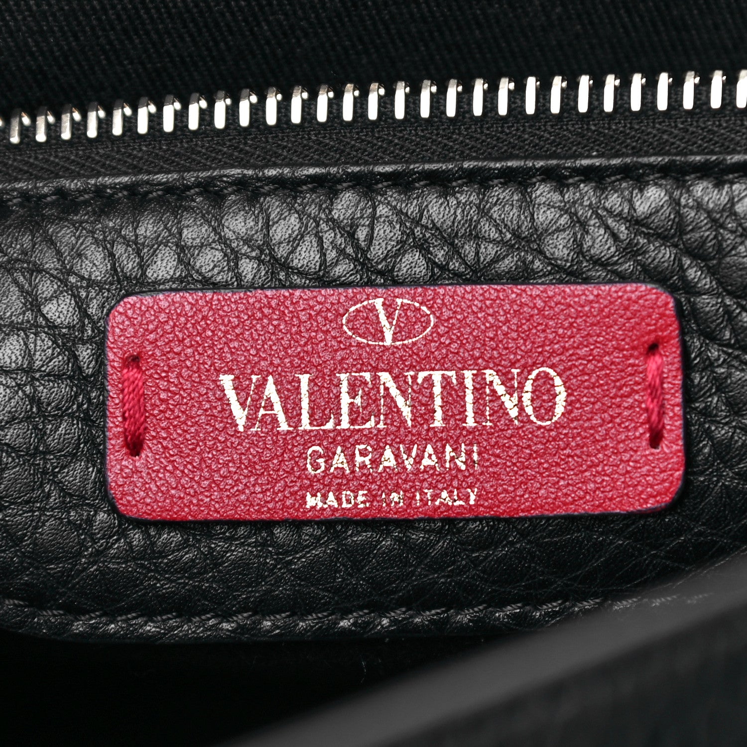 Valentino Garavani Pebbled Calfskin Rockstud Single Handle Flap Bag Black 8 of 9