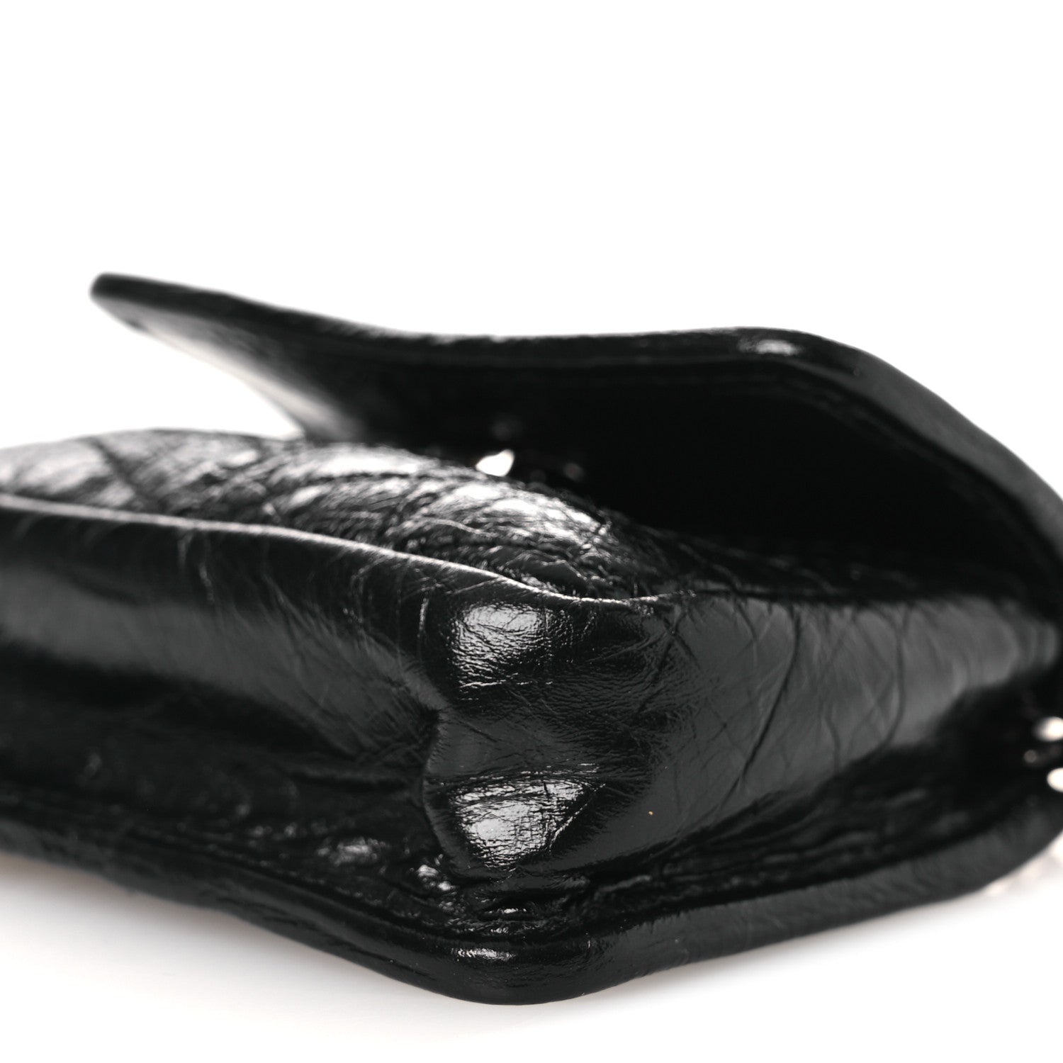 Saint Laurent Crinkled Calfskin Matelasse Monogram Niki Airpods Holder Micro Bag Black 10 of 11