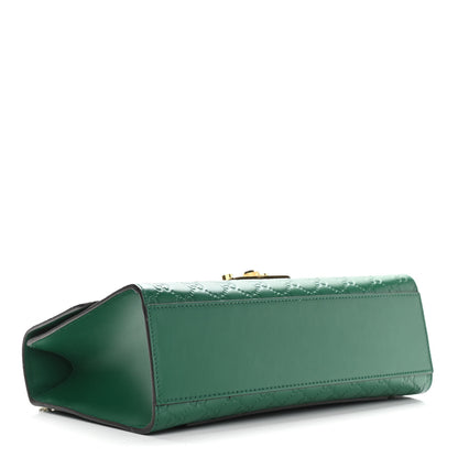 Gucci Guccissima Medium Padlock Shoulder Bag Emerald 3 of 9