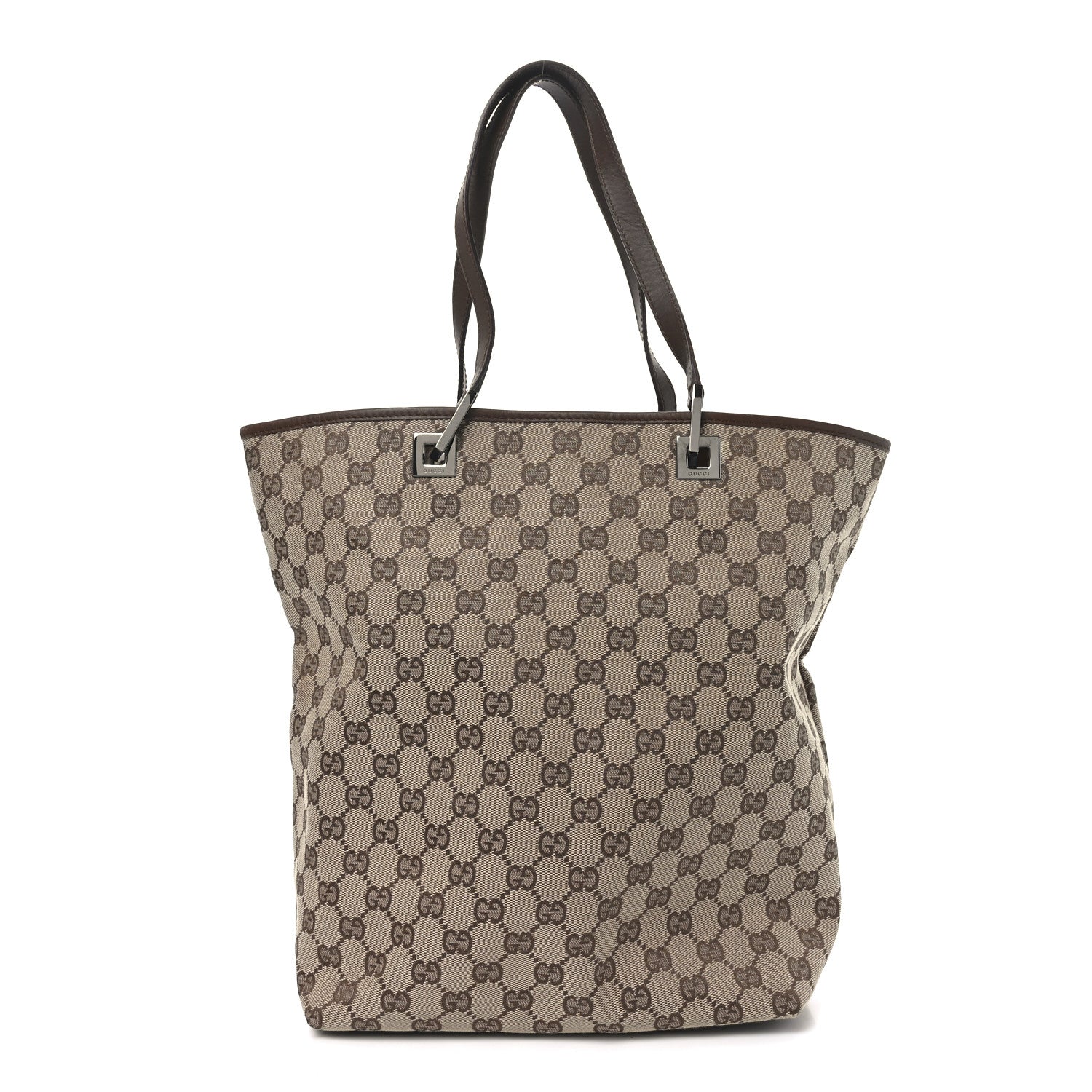 Gucci Monogram Large Bucket Tote Dark Brown 1 of 10