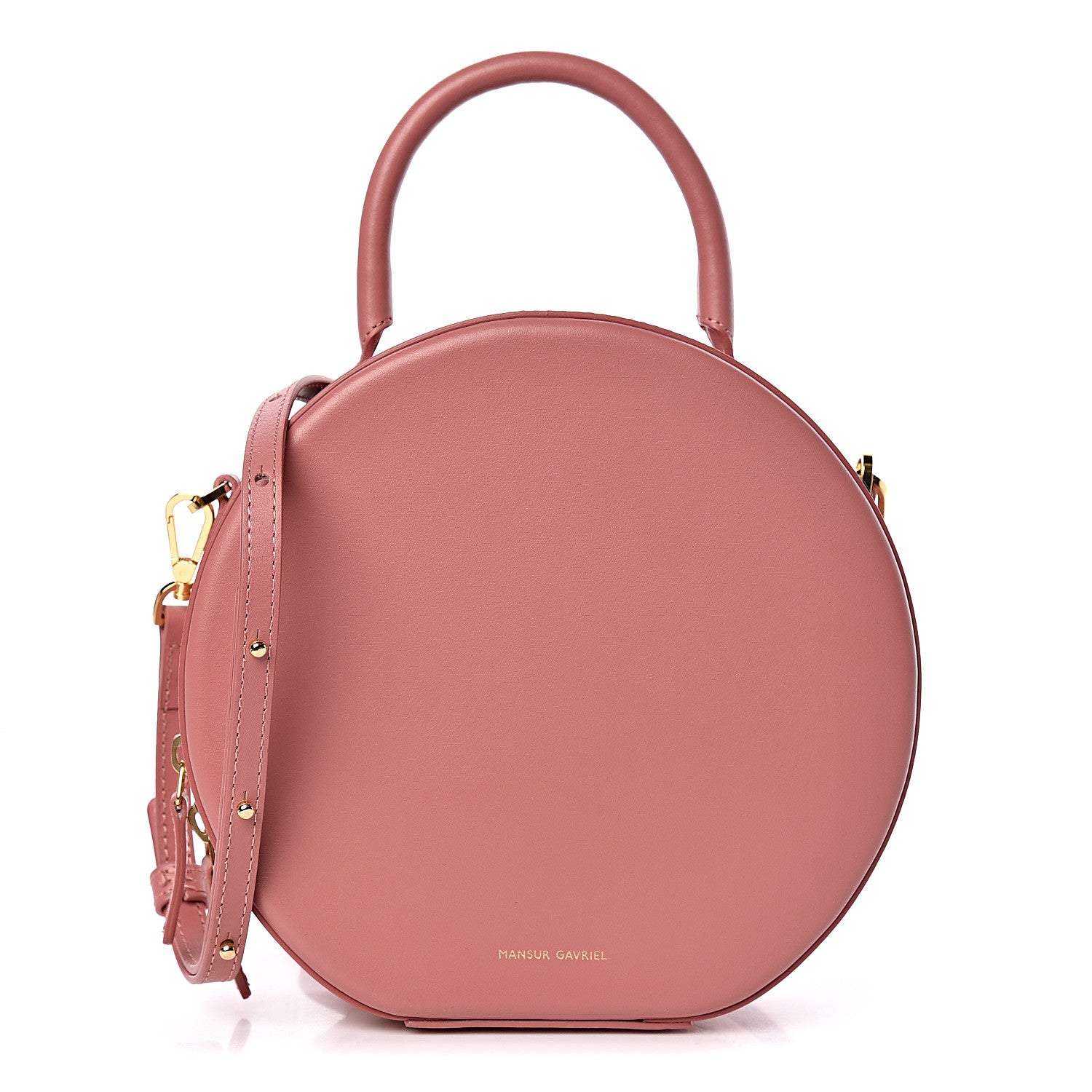 Mansur Gavriel Calfskin Circle Crossbody Bag Blush 1 of 9