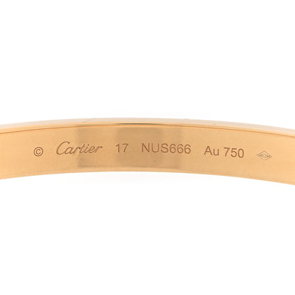 Cartier 18K Yellow Gold LOVE Bracelet 17 4 of 8