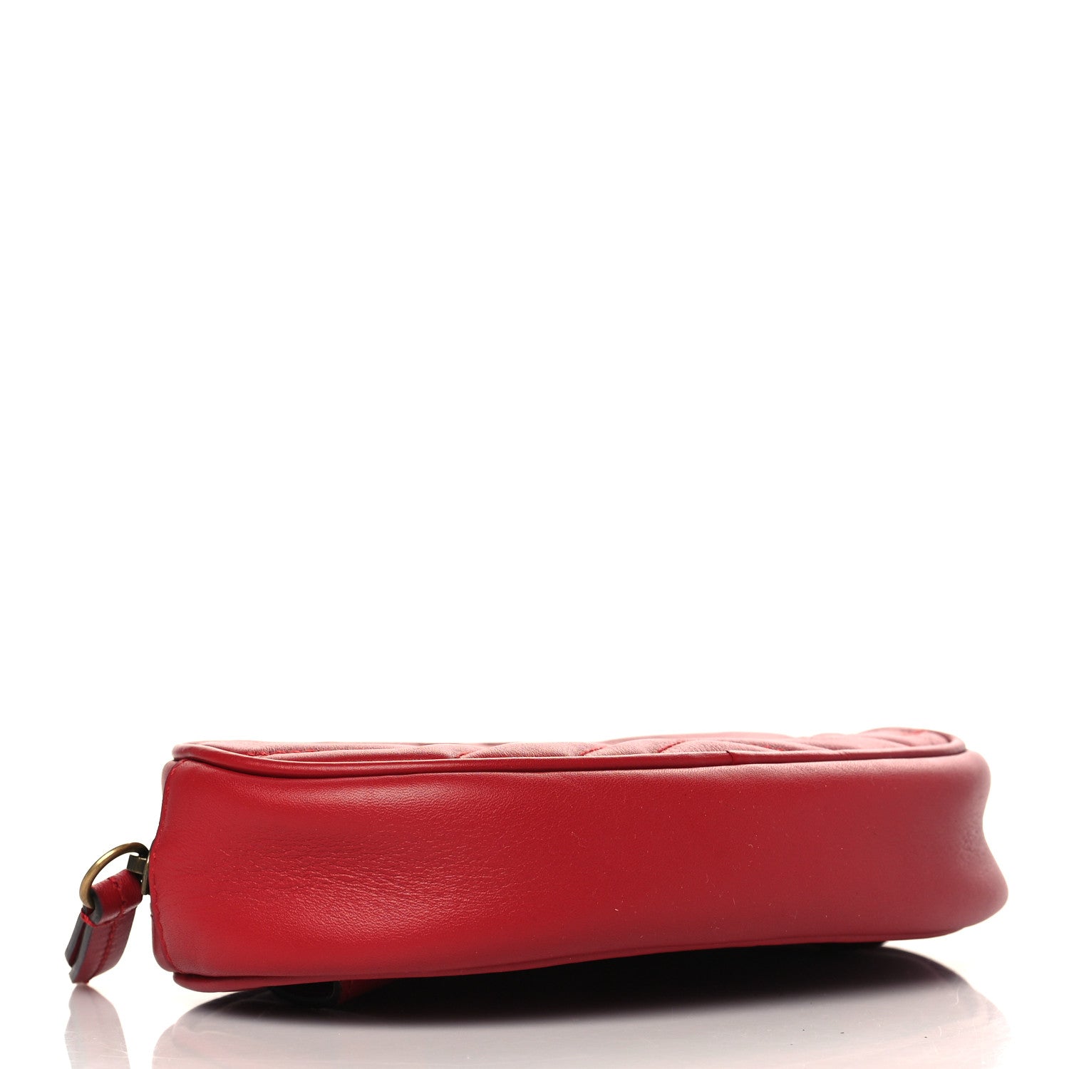 Gucci Calfskin Matelasse GG Marmont Belt Bag 85 34 Hibiscus Red 3 of 5