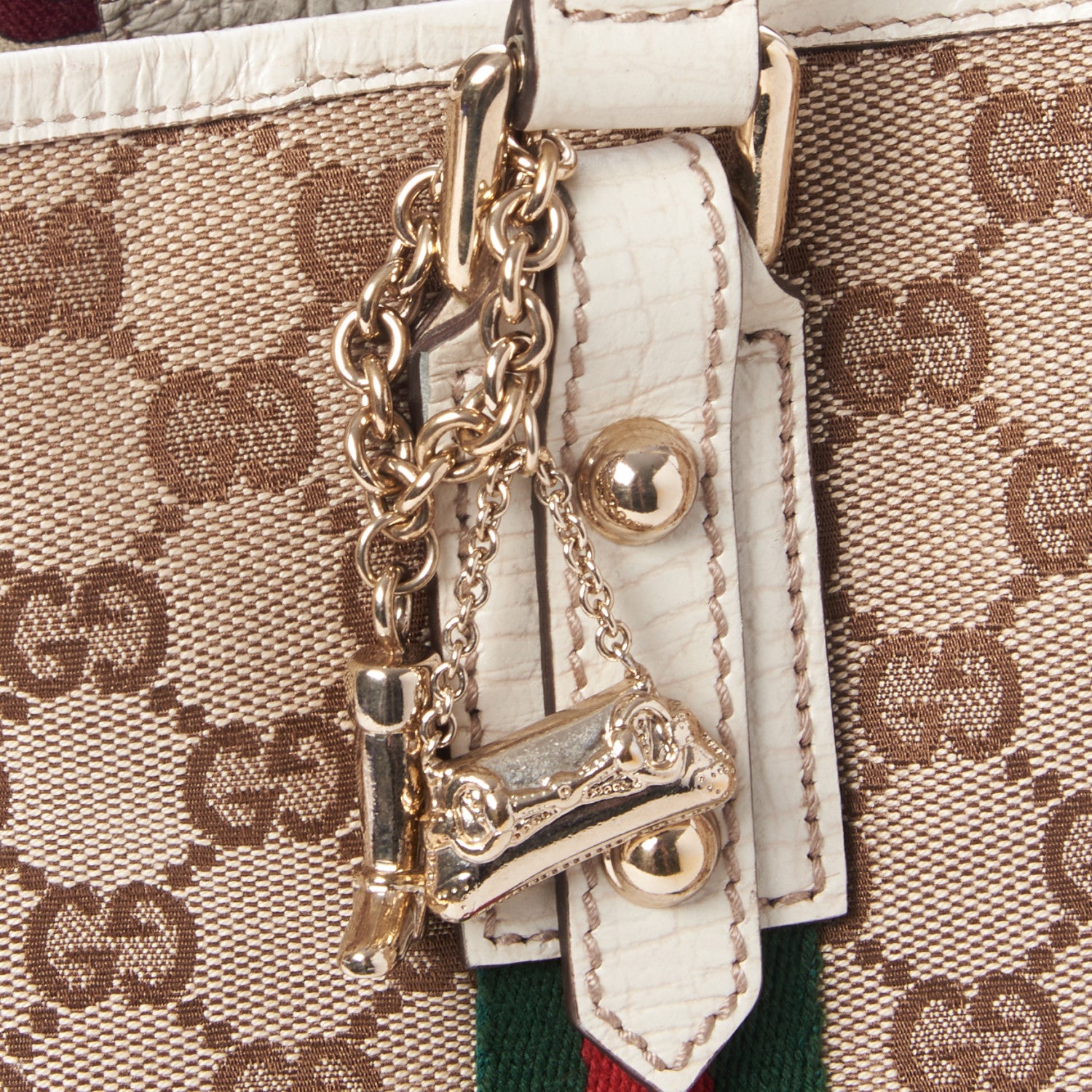 Gucci Monogram Medium Jolicoeur Tote White 7 of 8