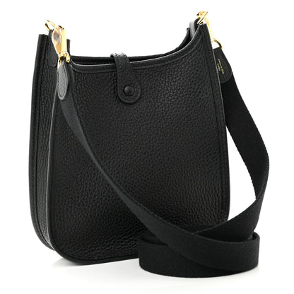 Hermes Taurillon Clemence Evelyne TPM Black 3 of 11