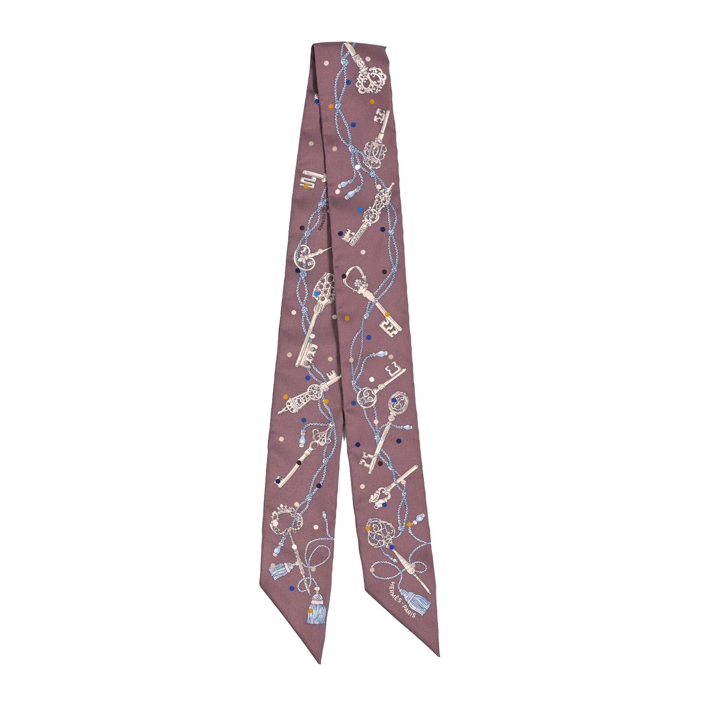 Silk Les Cles A Pois Twilly Marron Glace Gris