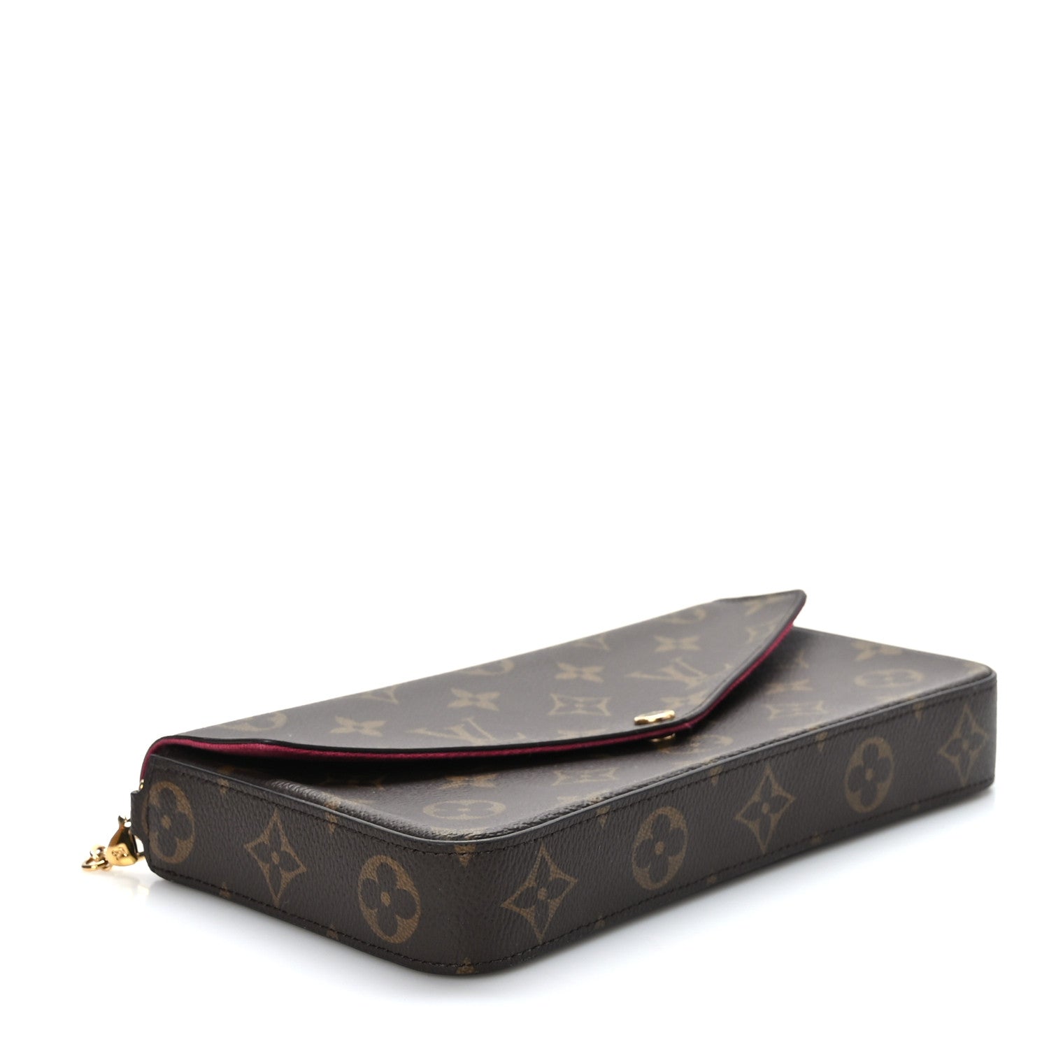 Louis Vuitton Monogram Pochette Felicie Chain Wallet Fuchsia 5 of 9