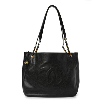 Chanel Caviar Large CC Shoulder Bag Black 1 of 10