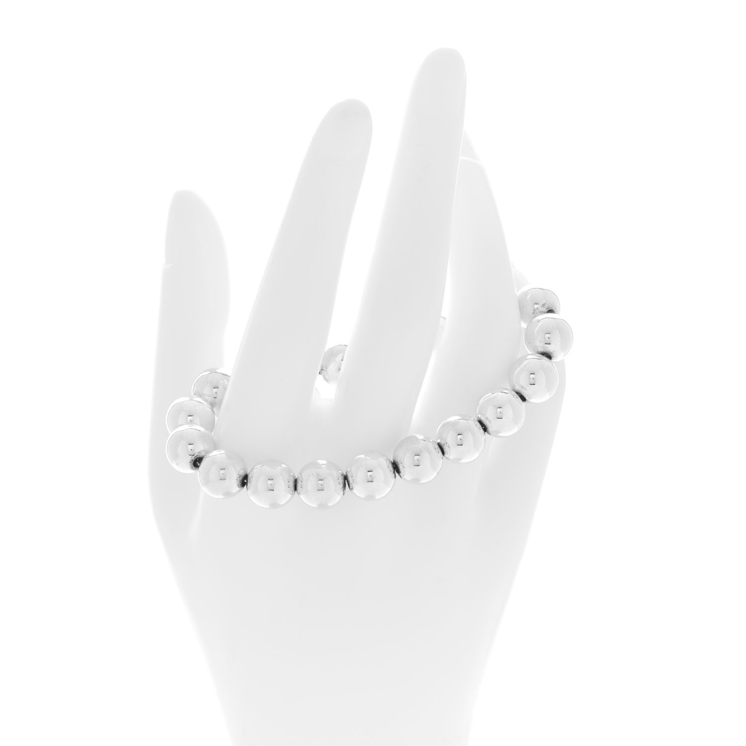 Tiffany Sterling Silver 10mm HardWear Ball Bracelet 2 of 5