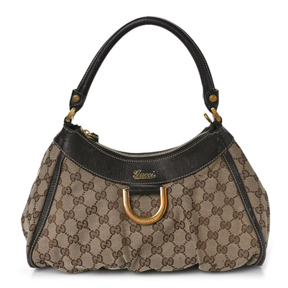 Gucci Monogram Medium D Gold Ring Hobo Dark Brown 1 of 13