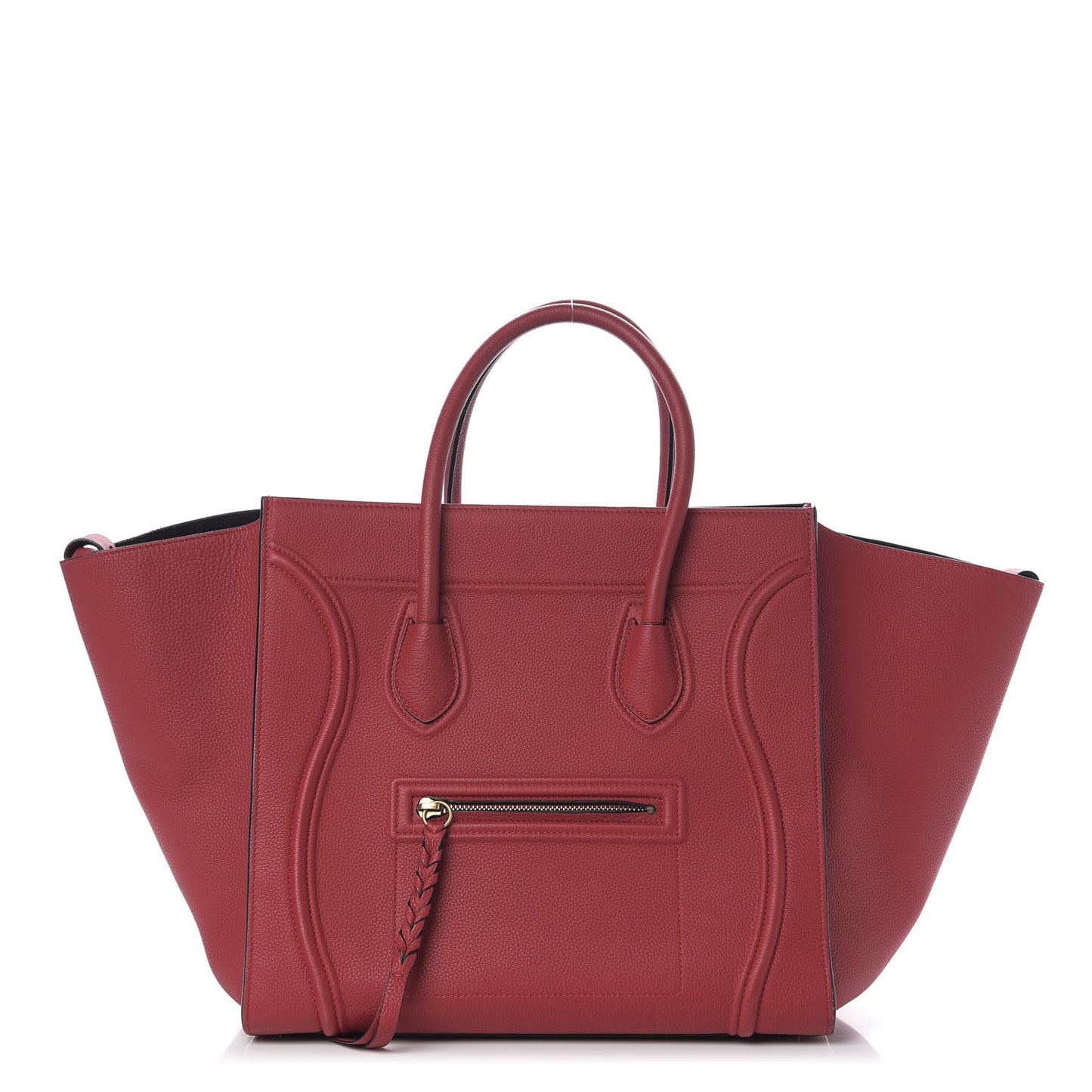 Grained Calfskin Medium Phantom Luggage Burgundy