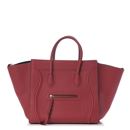 Celine Grained Calfskin Medium Phantom Luggage Burgundy 1 of 11