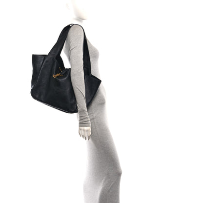 Saint Laurent Grained Deerskin Bea Tote Black 2 of 10