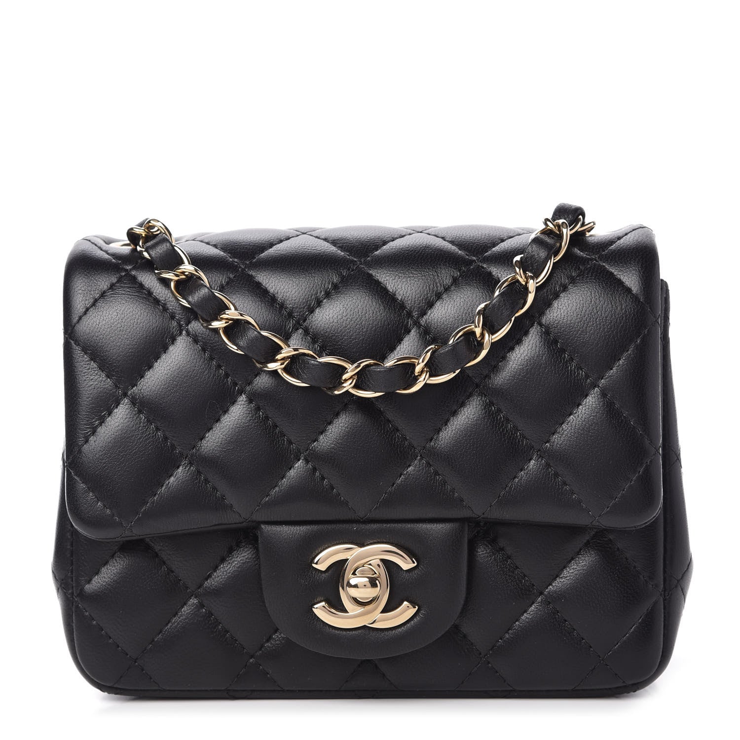 Chanel Lambskin Quilted Mini Square Flap Black 1 of 11