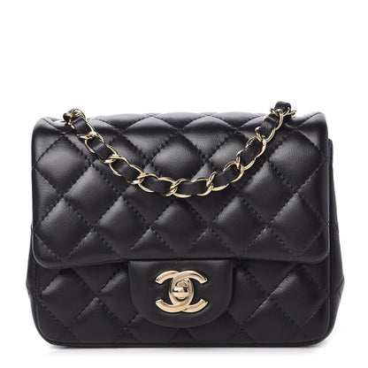 Chanel Lambskin Quilted Mini Square Flap Black 1 of 11