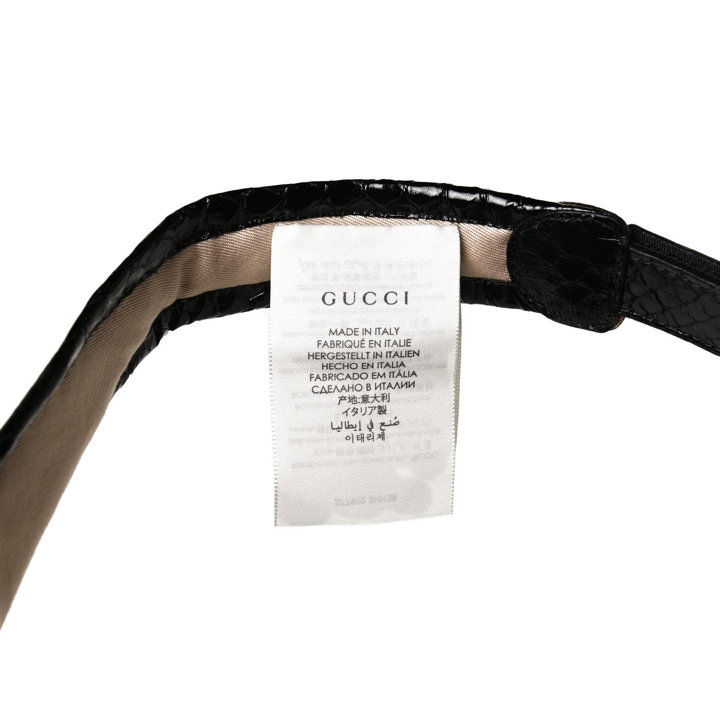 Raffia Elaphe GG Monogram Embroidered Afraa Visor L Ivory Black