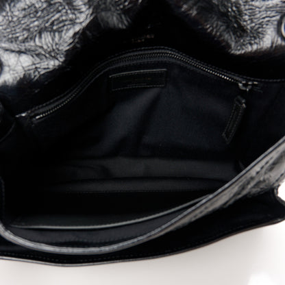 Saint Laurent Crinkled Calfskin Matelasse Monogram Medium Niki Chain Satchel Black 5 of 11
