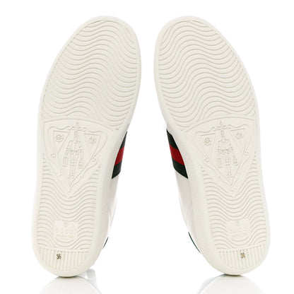 Gucci X DISNEY Calfskin Miro Soft Web Donald Duck Womens Ace Sneakers 36 White New Shamarock 5 of 9