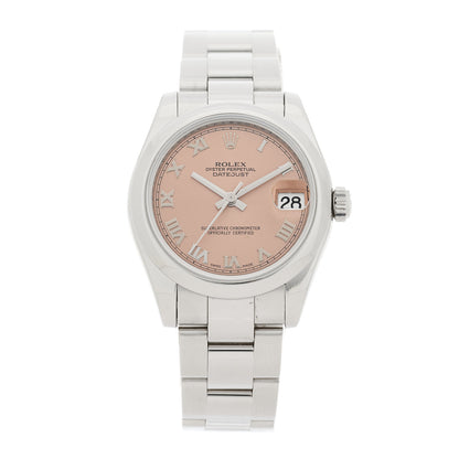 Rolex Stainless Steel 31mm Oyster Perpetual Datejust Watch Pink Roman 178240 1 of 4