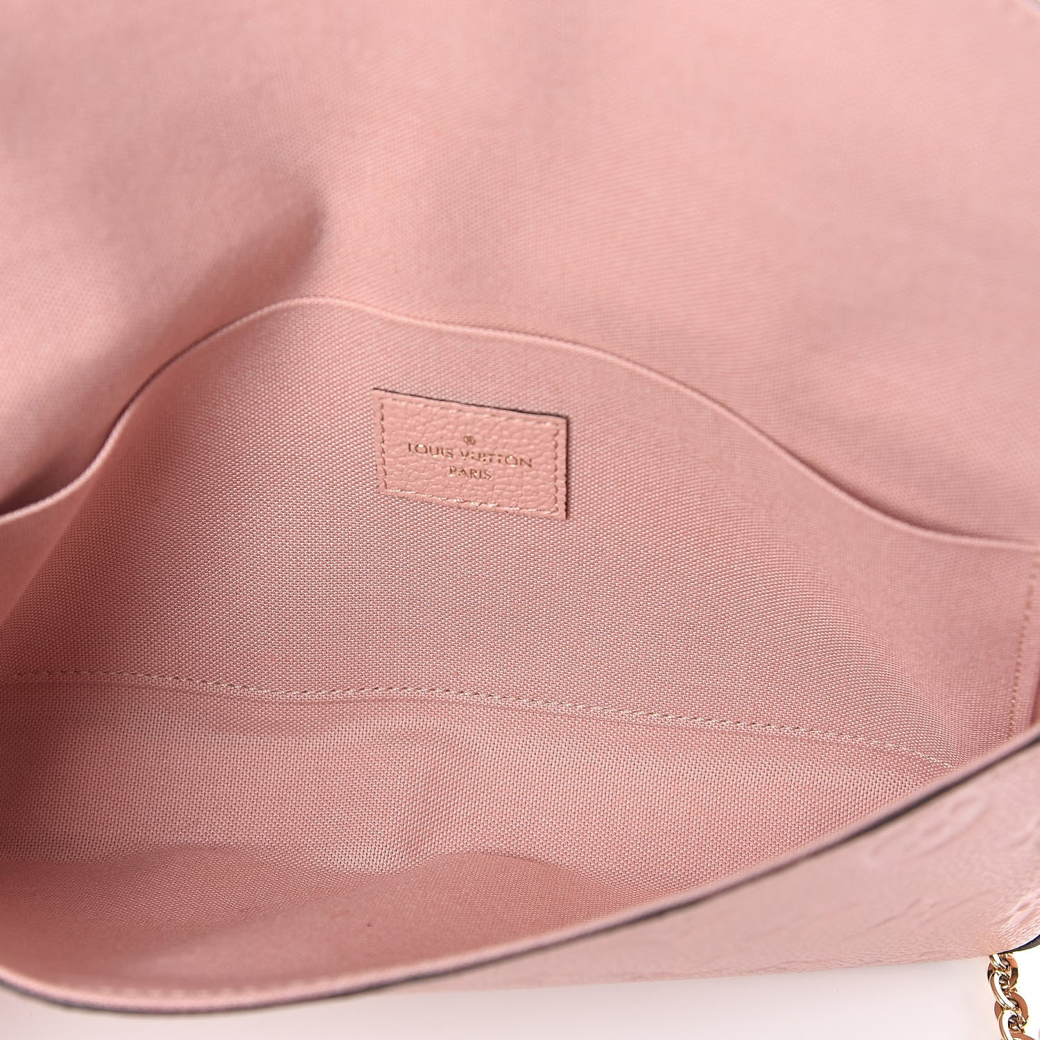 Louis Vuitton Empreinte Pochette Felicie Chain Wallet Rose Poudre 5 of 10