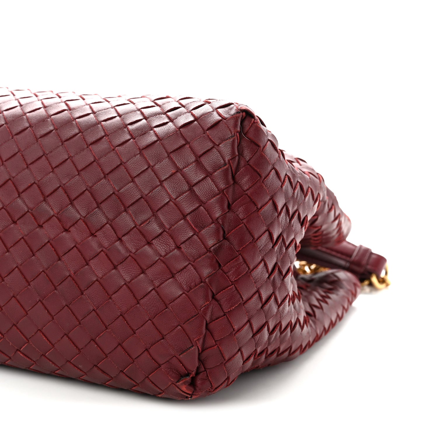 Nappa Intrecciato Medium Classic Chain Strap Tote Bordeaux