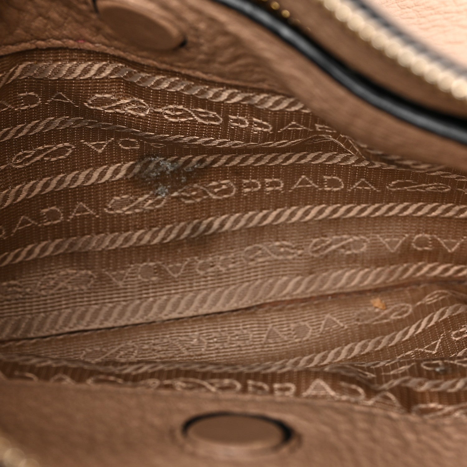 Prada Vitello Phenix Zippered Messenger Hobo Cammeo 11 of 11