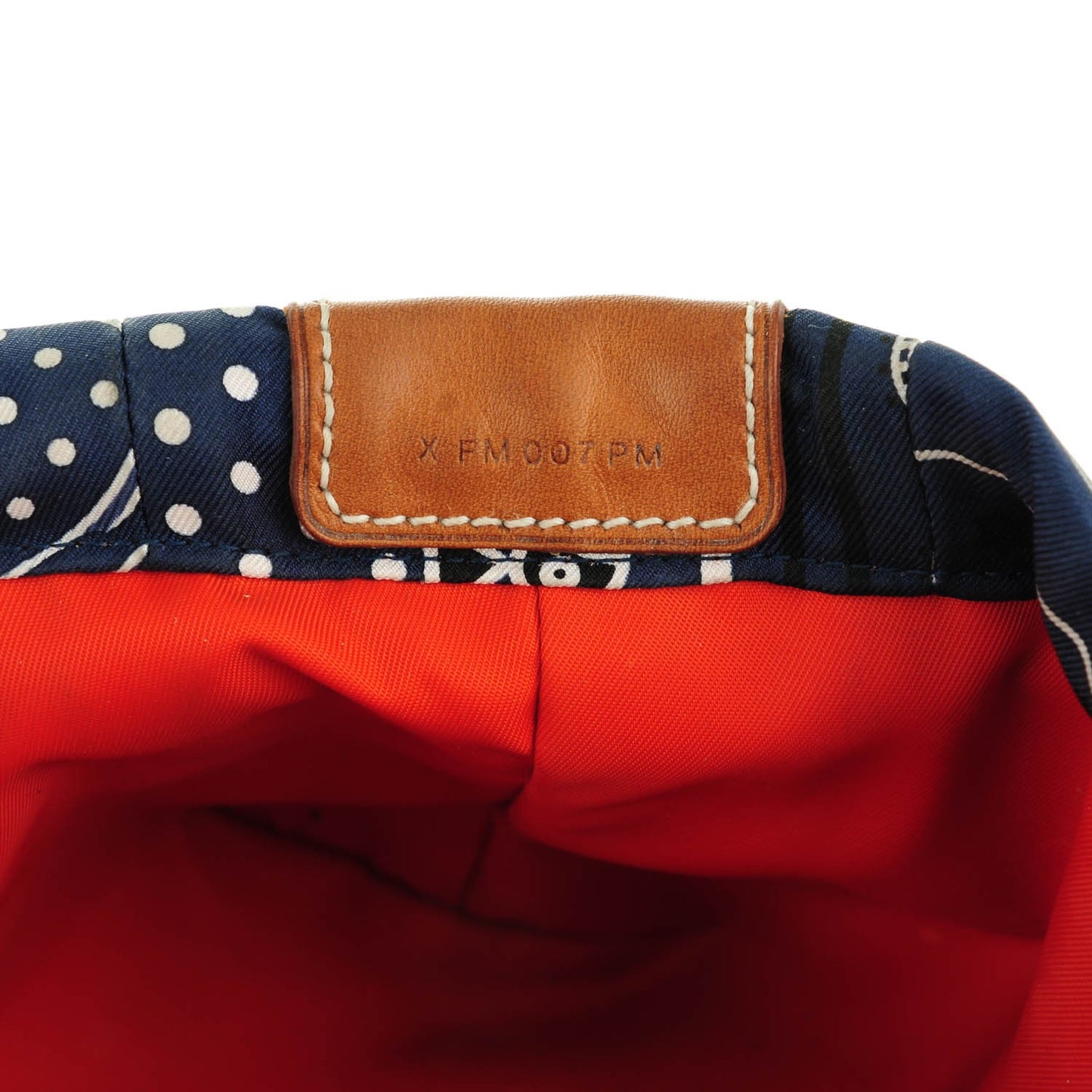 Barenia Silk Eperons d'Or Fourbi 20 PM Pouch Fauve Bleu Nuit