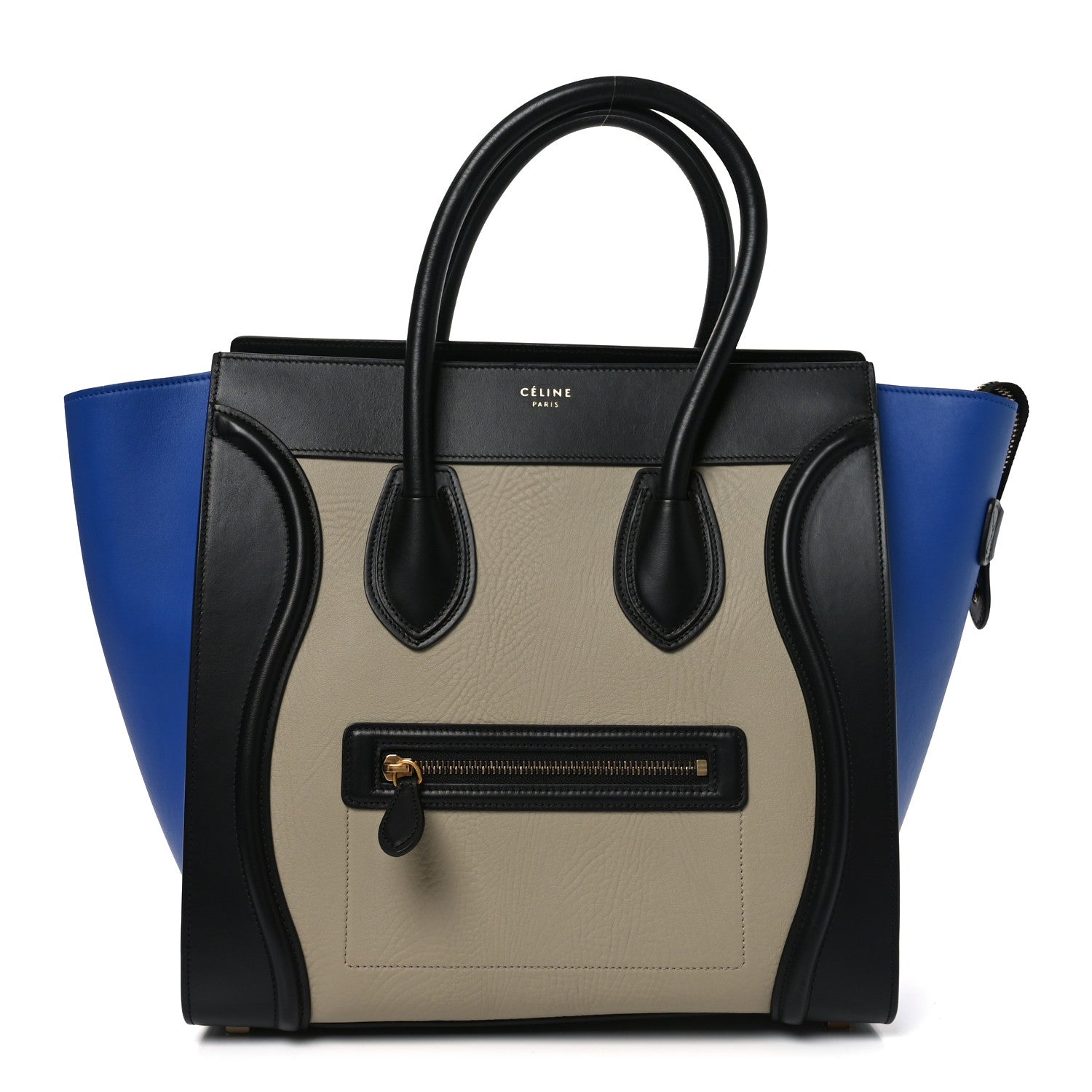 Celine Elephant Calfskin Mini Tri-Color Luggage Beige 1 of 10