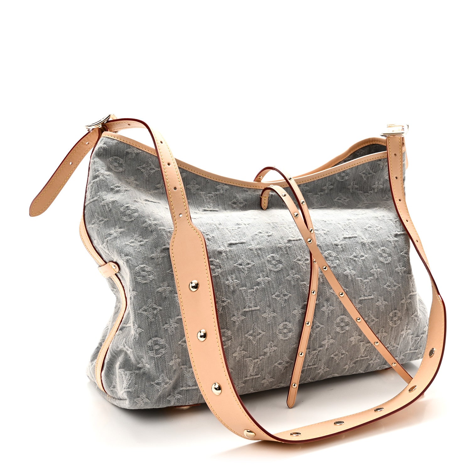 Louis Vuitton Monogram Denim CarryAll MM Washed Grey 4 of 10