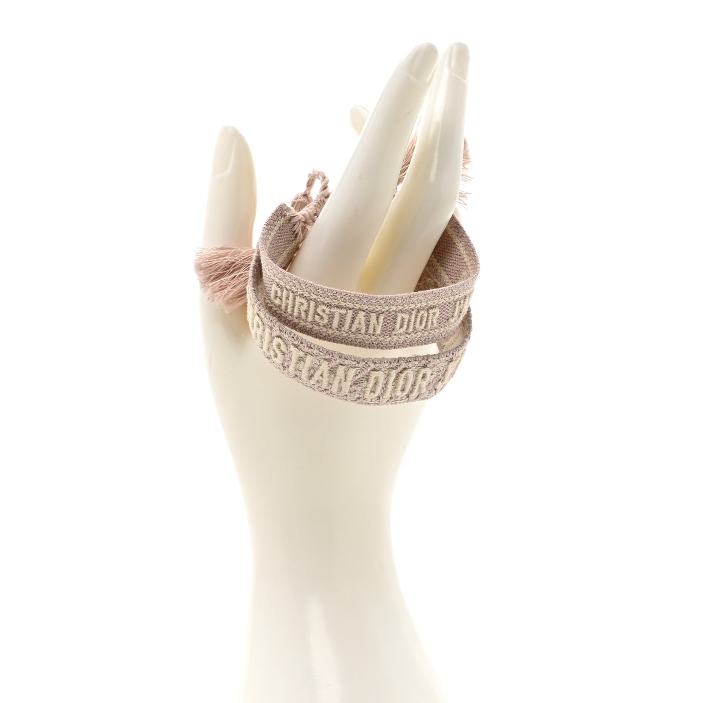 Woven Cotton J'Adior Friendship Bracelet Set Pink