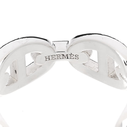 Hermes Sterling Silver PM Chaine d'Ancre Enchainee Band Ring 55 7.25 4 of 9