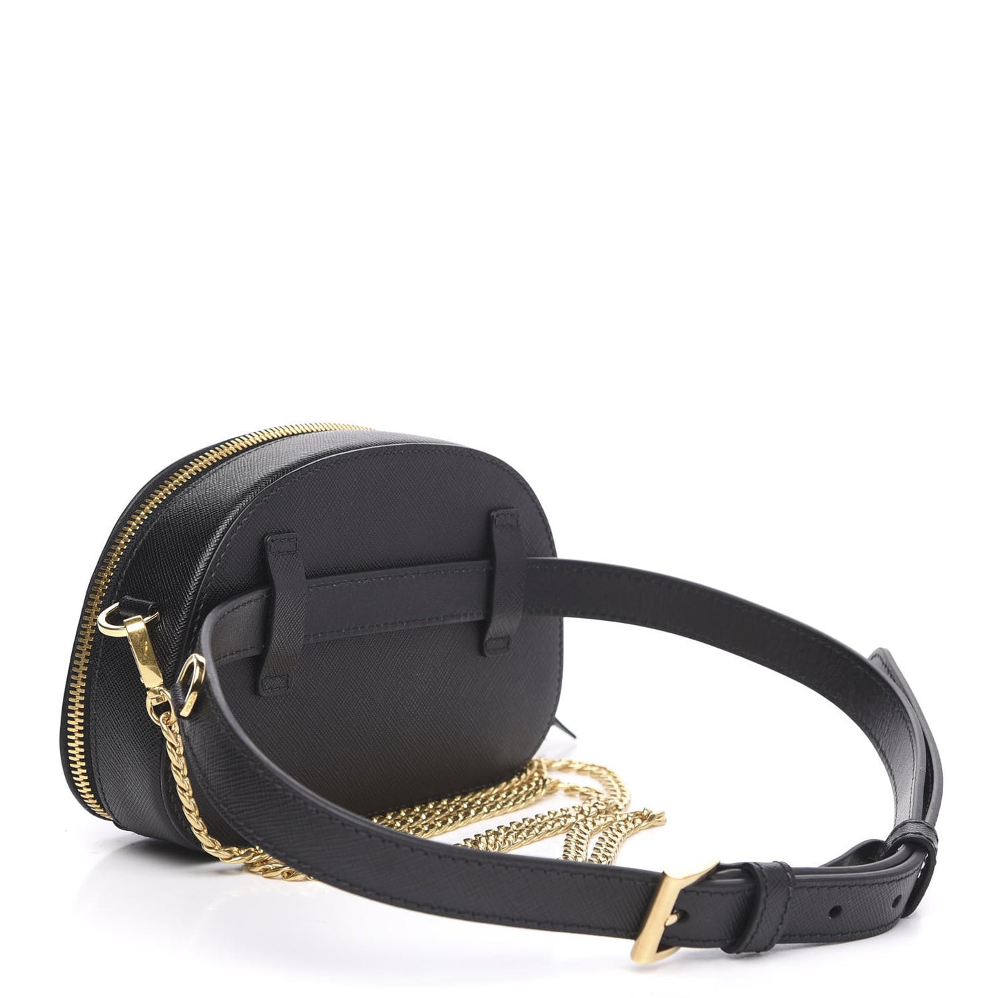 Saffiano Lux Odette Belt Bag Black