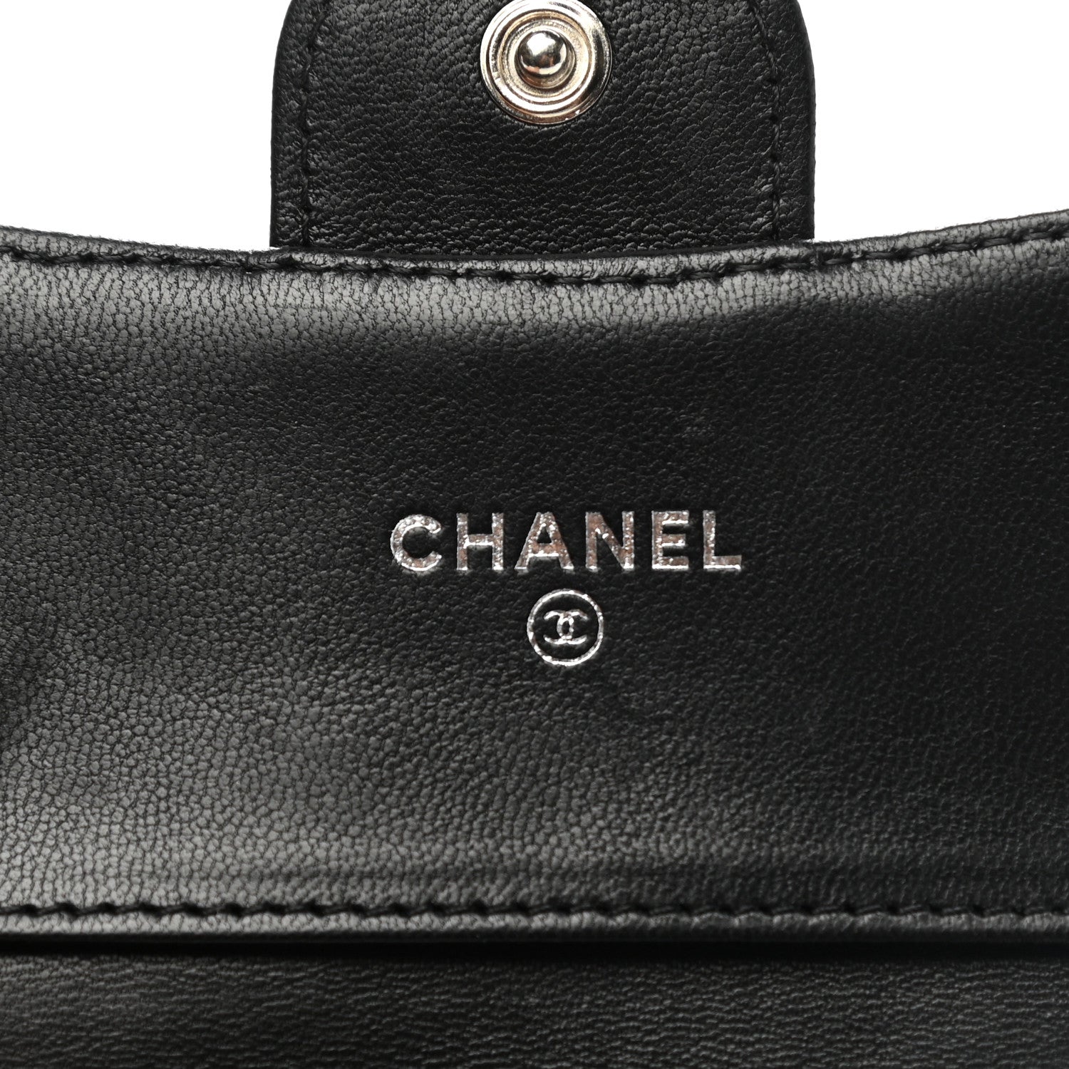 Chanel Lambskin Quilted Double Sided Wallet Black 7 of 10