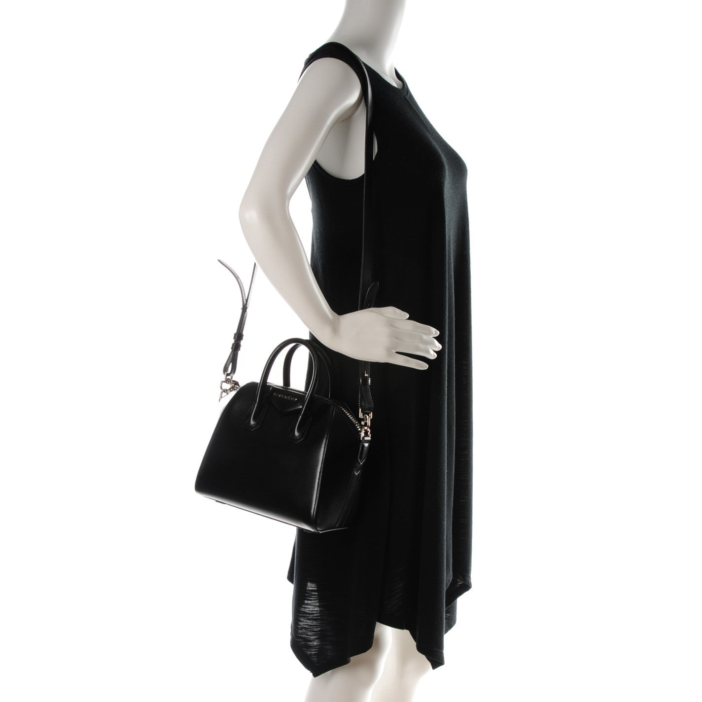 Givenchy Shiny Lord Calfskin Mini Antigona Black 2 of 7