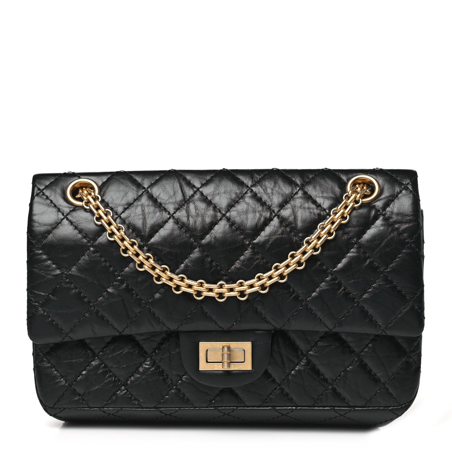 Chanel Aged Calfskin Quilted 2.55 Reissue 225 Flap Black 1 of 11